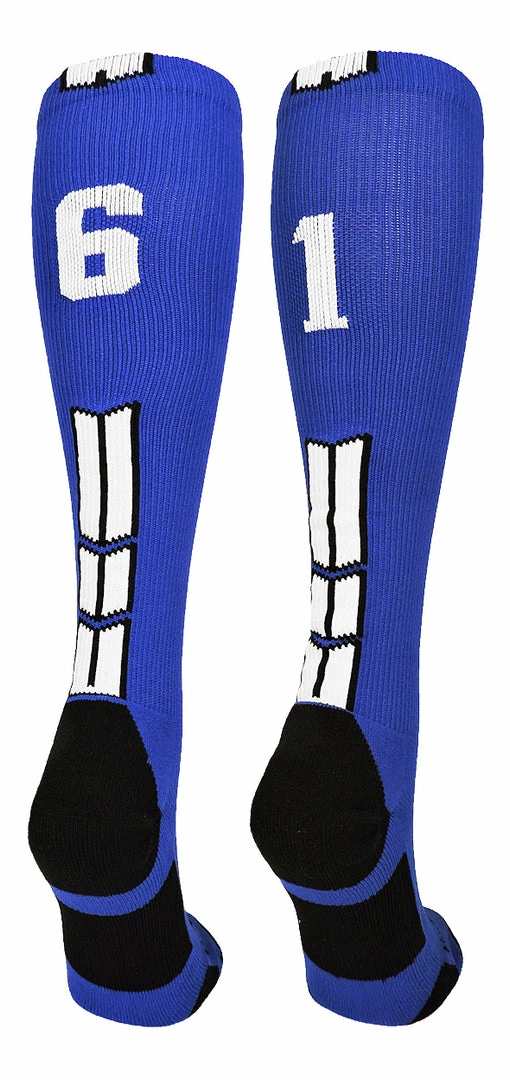 Wholesale ๐ MadSportsStuff โพ Baseball ๐งฆ Socks Royal Player ID Custom Number Over The Calf ๐งฆ Socks For ๐ฅ Softball โพ Baseball Football Boys And ๐ง Girls ๐ 19 MadSportsStuff Baseball Socks Royal Player ID Custom Number Over The Calf Socks For Softball Baseball Football Boys And Girls
