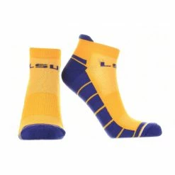 TCK All Schools LSU Tigers Low Cut Ankle Socks With Tab