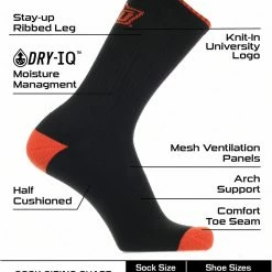 New ๐งจ TCK All Schools Oklahoma State Cowboys ๐งฆ Socks Campus Legend Crew Length ๐ 5 TCK All Schools Oklahoma State Cowboys Socks Campus Legend Crew Length
